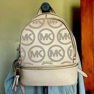 Michael Kors blush rose gold backpack